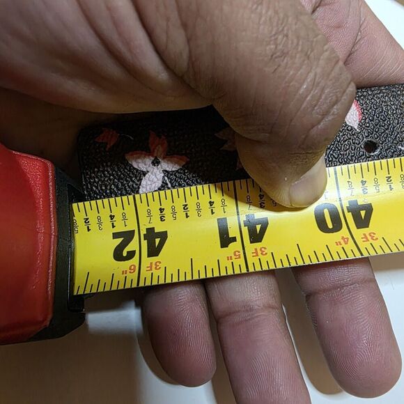 MICHAEL KORS Women’s MK Logo Twist Reversible Floral Print & Brown Logo 39.5 In. - Picture 10 of 12